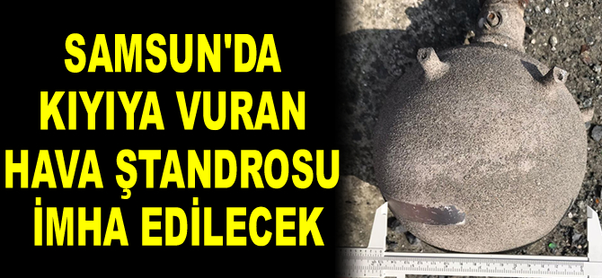 Samsun'da kıyıya vuran hava ştandrosu imha edilecek