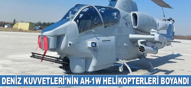 Deniz Kuvvetleri Komutanlığı’nın AH-1W helikopterleri boyandı