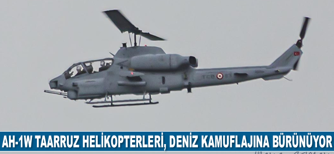 AH-1W taarruz helikopterleri, deniz kamuflajına bürünüyor
