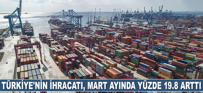 Türkiye’nin ihracatı, Mart ayında yüzde 19.8 arttı