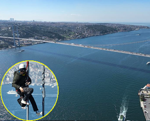 15 Temmuz Şehitler Köprüsü'ndeki bakım çalışması yapılıyor