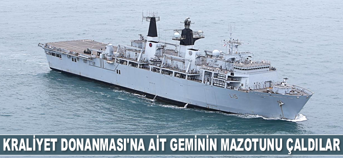 HMS Bulwark savaş gemisinin mazotunu çaldılar