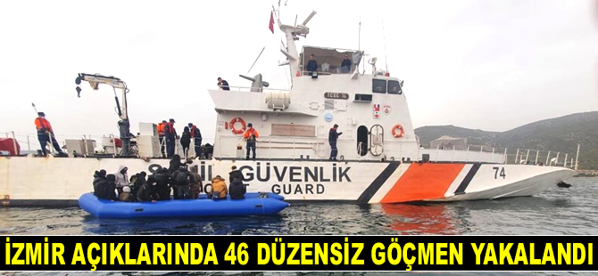 İzmir açıklarında 46 düzensiz göçmen kurtarıldı
