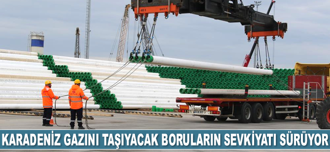 Karadeniz gazını taşıyacak boruların sevkiyatı devam ediyor