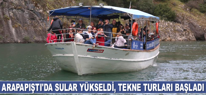 Arapapıştı’da sular yükseldi, tekne turları başladı