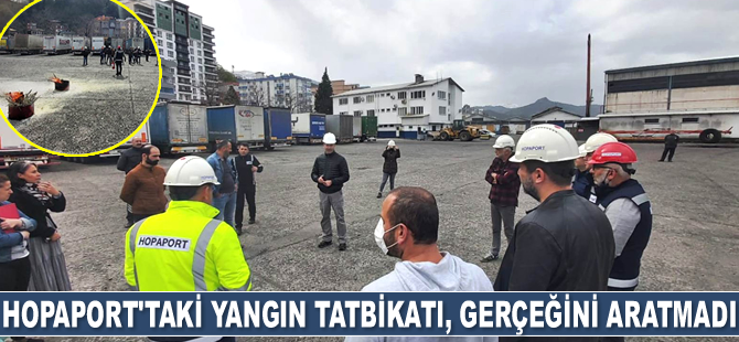HOPAPORT’taki yangın tatbikatı, gerçeğini aratmadı