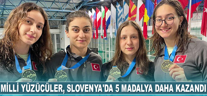 Genç milli yüzücüler, Slovenya'da 5 madalya daha kazandı