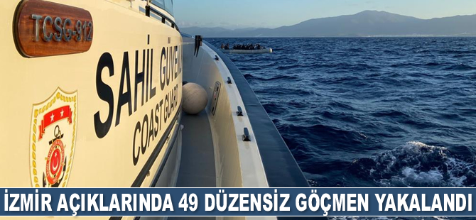 İzmir açıklarında 49 göçmen kurtarıldı