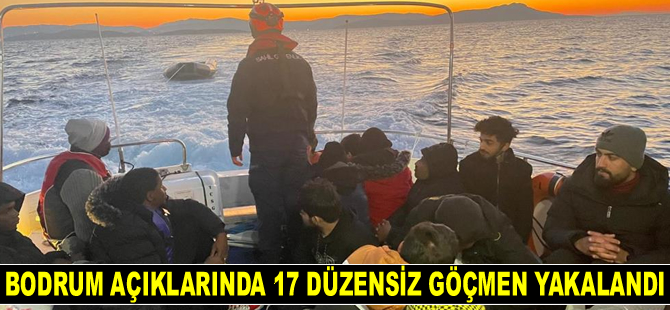 Bodrum'da 17 düzensiz göçmen yakalandı