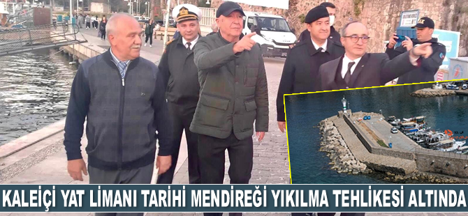 Antalya Kaleiçi Yat Limanı’ndaki tarihi mendirekte çatlak büyüyor