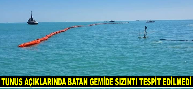 Tunus açıklarında batan Xelo isimli gemide sızıntı tespit edilmedi