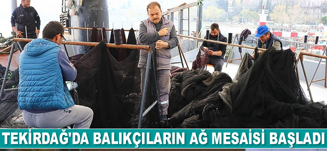 Tekirdağ'da balıkçıların ağ mesaisi başladı