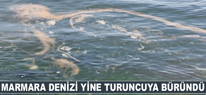 Marmara Denizi yine turuncuya büründü