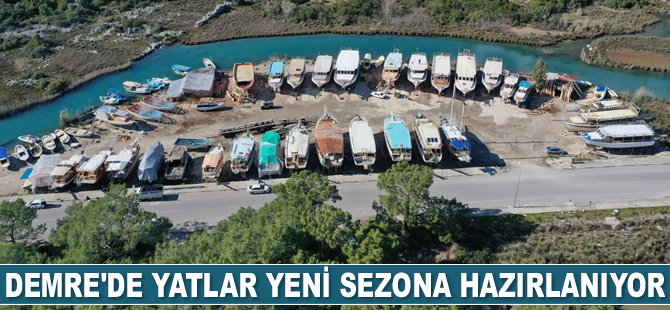 Demre’de yatlar yeni sezona hazırlanıyor