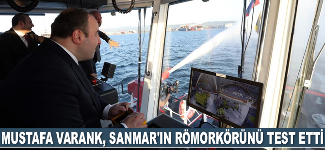 Mustafa Varank, Sanmar Tersanesi’nin römorkörünü test etti
