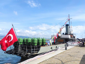 TCG Nusret Mayın Gemisi, Bandırma'ya geldi
