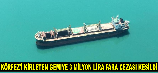 İzmit Körfezi'ni kirleten TRINITY isimli gemiye 3 milyon lira para cezası kesildi