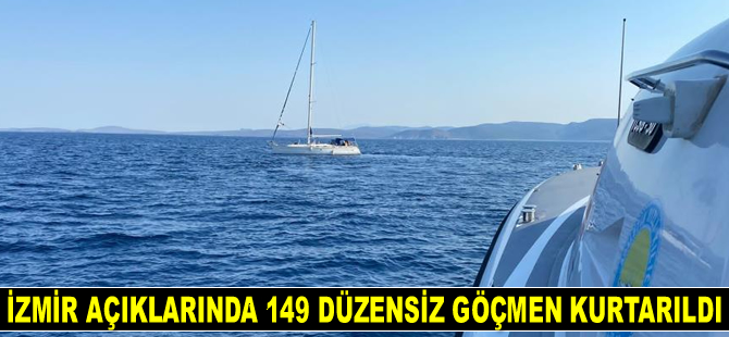 İzmir’de 149 düzensiz göçmen kurtarıldı