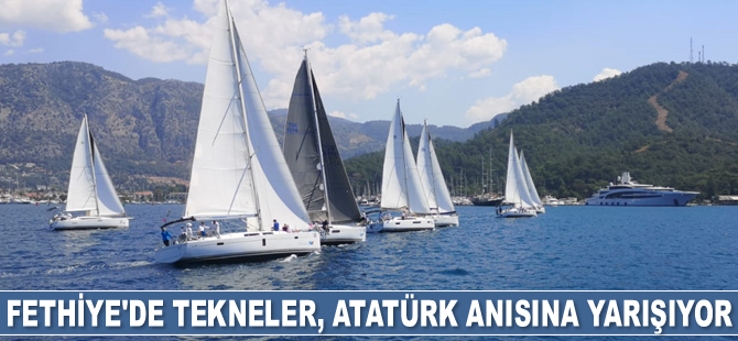 Fethiye'de tekneler, Atatürk anısına yarışıyor