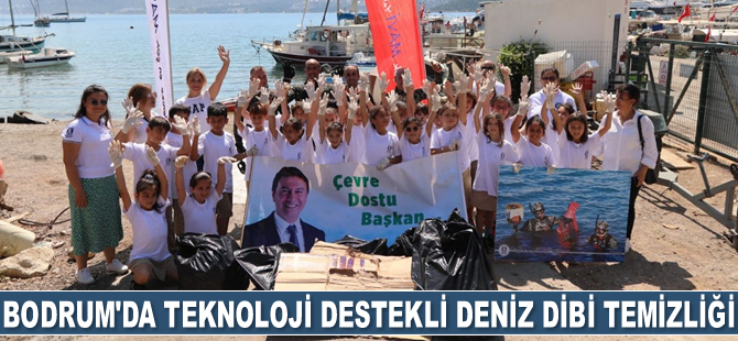 Bodrum’da teknoloji destekli deniz dibi temizliği yapıldı