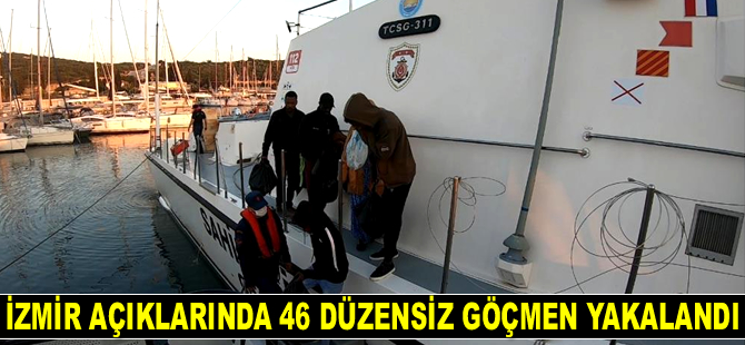 İzmir açıklarında 46 düzensiz göçmen kurtarıldı
