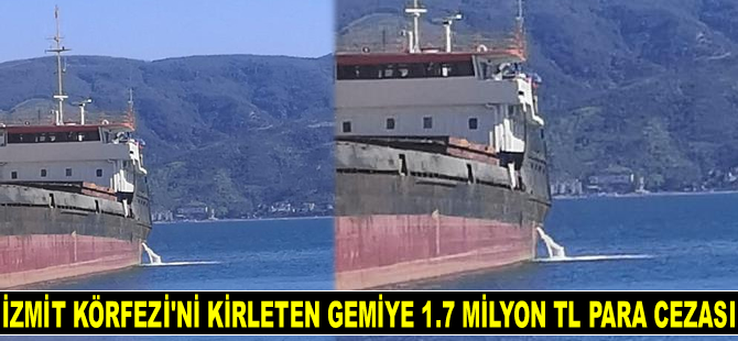 İzmit Körfezi'ni kirleten 'Artey' isimli gemiye 1.7 milyon TL para cezası kesildi