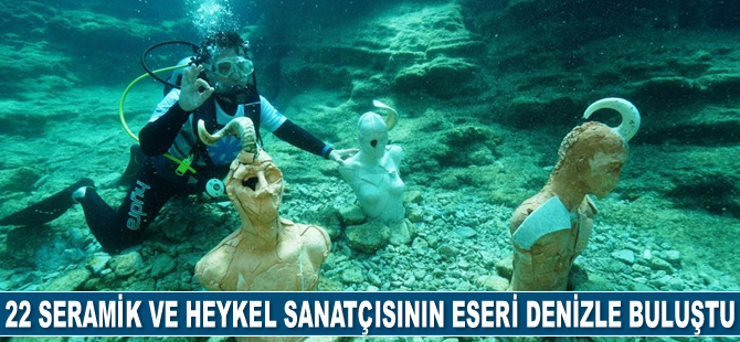 Bodrum'da 22 seramik ve heykel sanatçısının eseri denizle buluştu