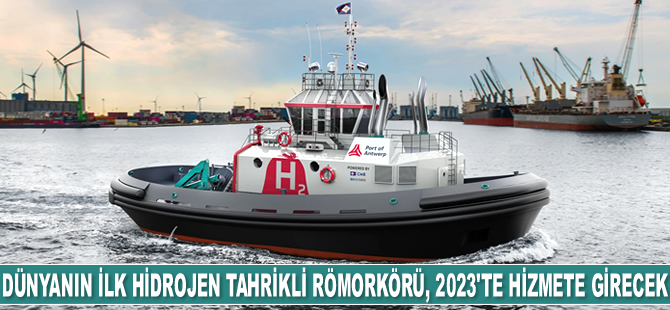Dünyanın ilk hidrojen tahrikli römorkörü Hydrotug, Antwerp-Bruges Limanı'nda hizmete girecek
