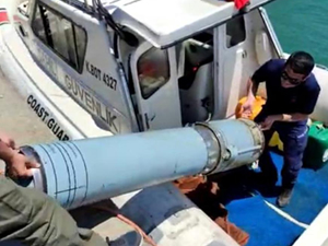 Samsun'da denizde güdümlü mermi roket motoru bulundu