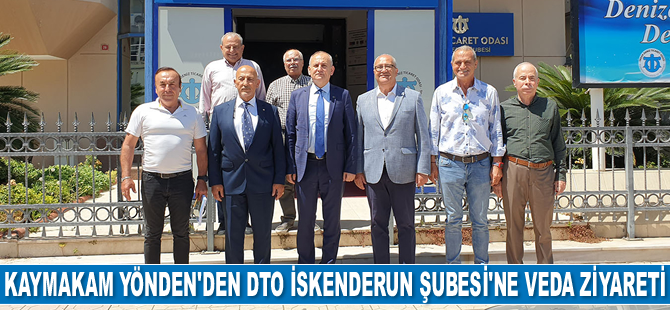 İskender Yönden, İMEAK DTO İskenderun Şubesi’ne veda ziyareti gerçekleştirdi