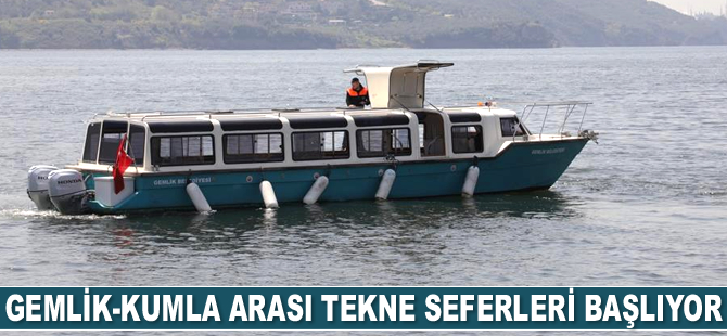 Gemlik-Kumla arası tekne seferleri başlıyor