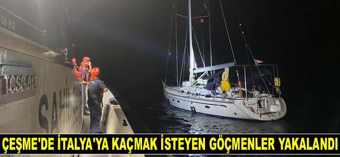 Çeşme’de yelkenli tekne ile İtalya'ya kaçmak isteyen göçmenler yakalandı