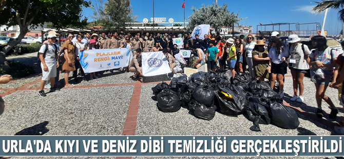 Urla’da deniz dibi ve kıyı temizliği yapıldı