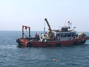Balık popülasyonunun gelişimi için yapay resifler Marmara Denizi'ne bırakıldı