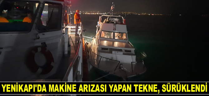 Yenikapı’da makine arızası yapan tekne, sürüklendi