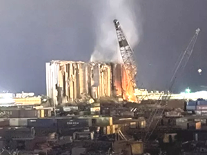 Beyrut Limanı’ndaki siloların bir kısmı yıkıldı