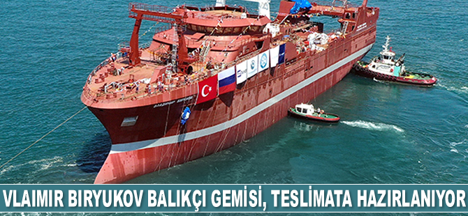Tersan Tersanesi’nin inşa ettiği Vlaimir Biryukov balıkçı gemisi, teslimata hazırlanıyor