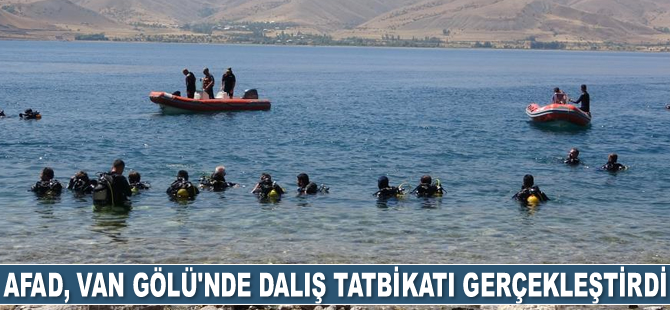 AFAD, Van Gölü'nde dalış tatbikatı gerçekleştirdi