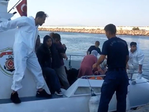 Çanakkale açıklarında 17 düzensiz göçmen kurtarıldı
