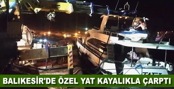 Avşa açıklarında özel yat karaya oturdu