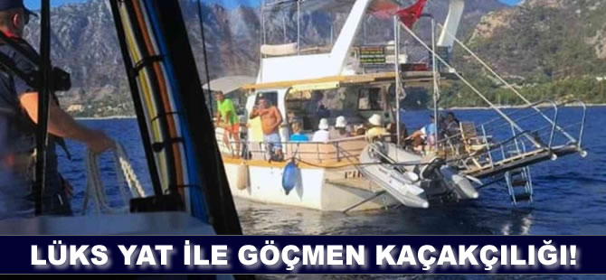 Lüks yat ile göçmen kaçakçılığı yaptı