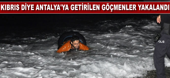 Antalya’da, Kıbrıs’a geldik diye bırakılıp kıyıya yüzen 15 kaçak göçmen yakalandı