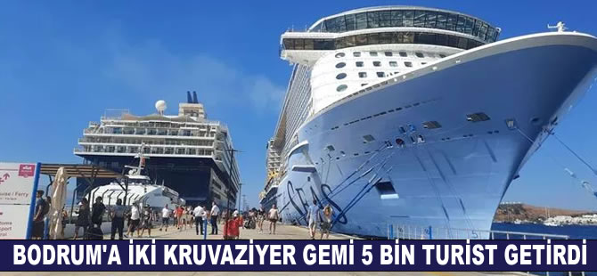 Bodrum'a 2 kruvaziyer gemi ile 5 bin 316 turist getirdi