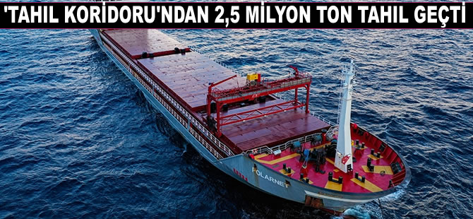 'Tahıl koridoru'ndan 105 gemi, 2,5 milyon ton tahıl geçti