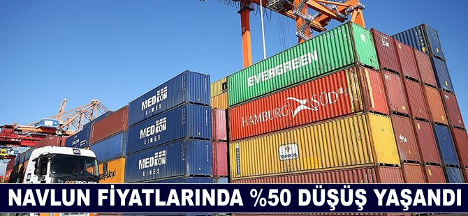 Navlun fiyatları, bu yıl yüzde 50’den fazla düştü