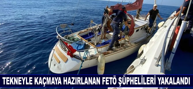 Tekne ile kaçmaya çalışan 17 FETÖ şüphelisi yakalandı