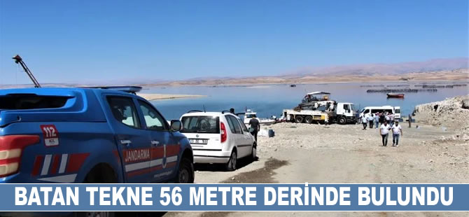 Keban Baraj Gölü’nde batan tekne, 56 metre derinlikte bulundu