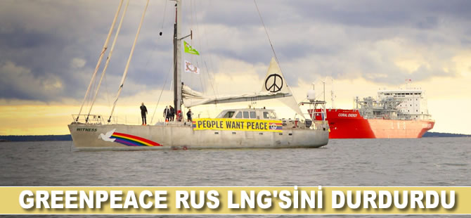 Greenpeace İsveç Limanı'nda Rus LNG'sini Durdurdu