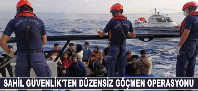 Sahil Güvenlik ekiplerinden düzensiz göçmen operasyonu