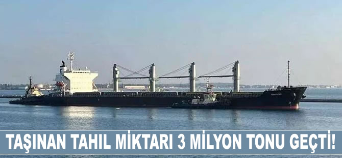 MSB: Ukrayna limanlarından taşınan tahıl 3 milyon tonu geçti